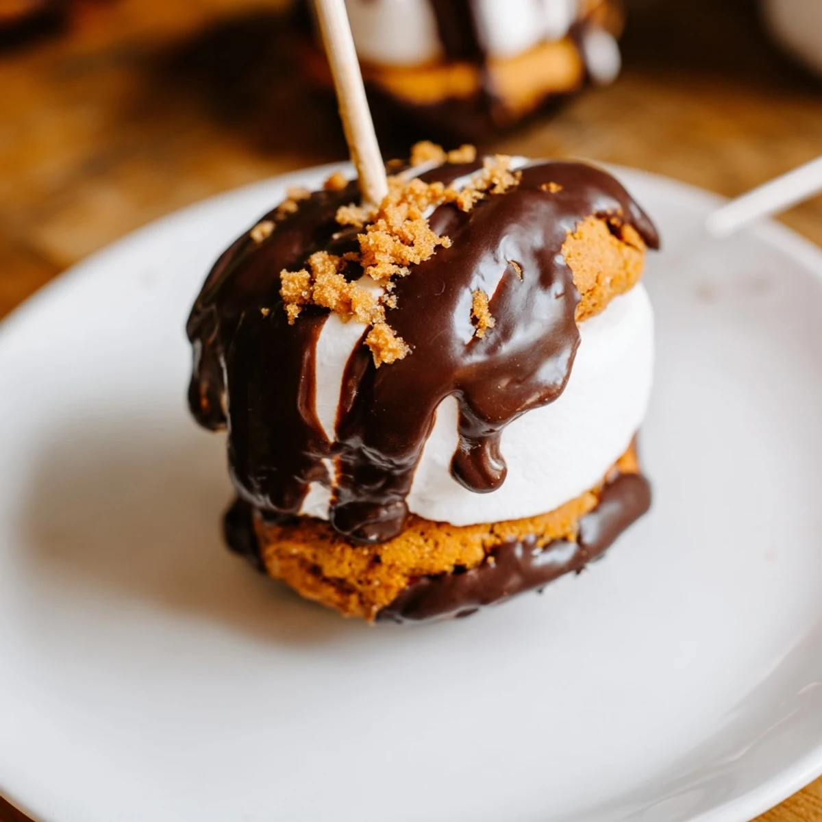 Irresistible Smores Pumpkin Biscuit Pops ready for a cozy fall dessert treat.  