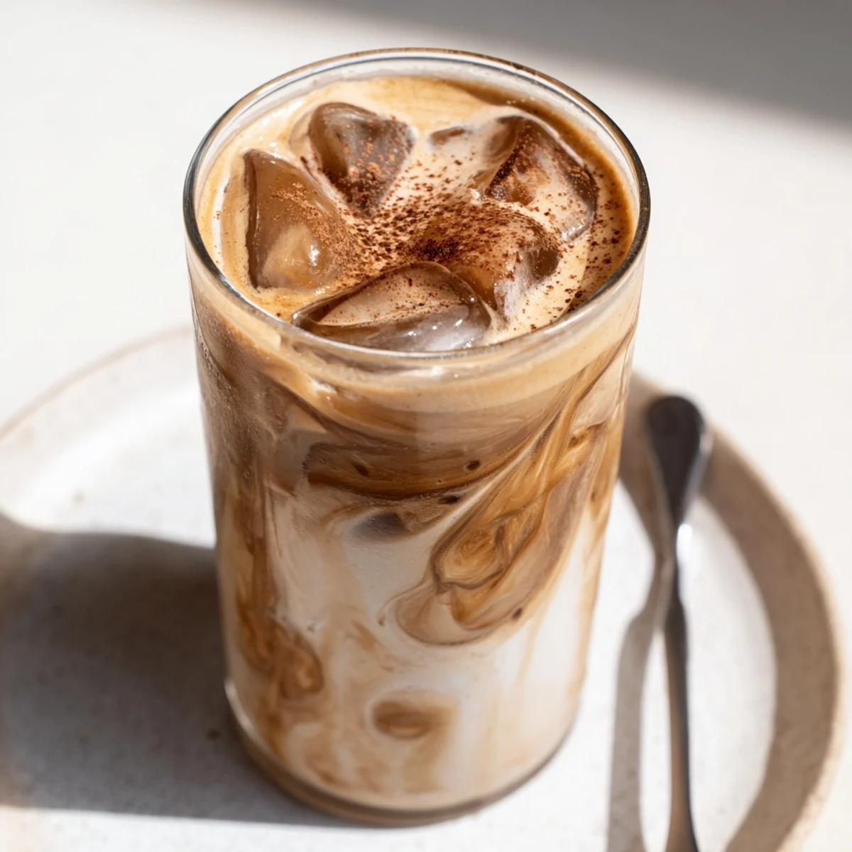 Rich tahini iced coffee blended with cold brew and creamy plant-based milk.  