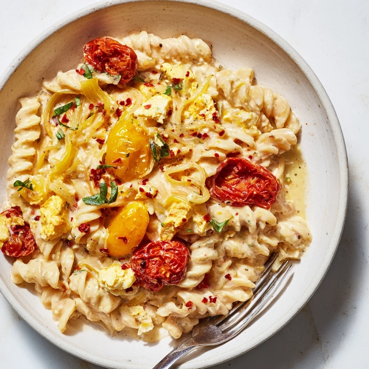 Baked Feta Pasta Caramelised Tomato