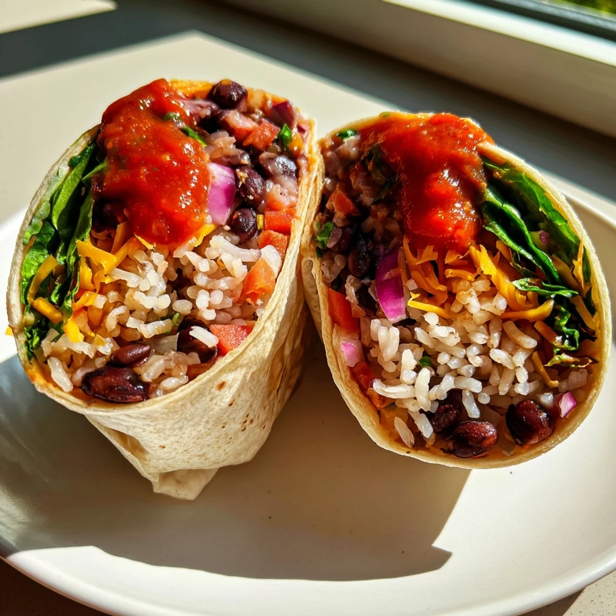 Rice Bean Burritos Meal