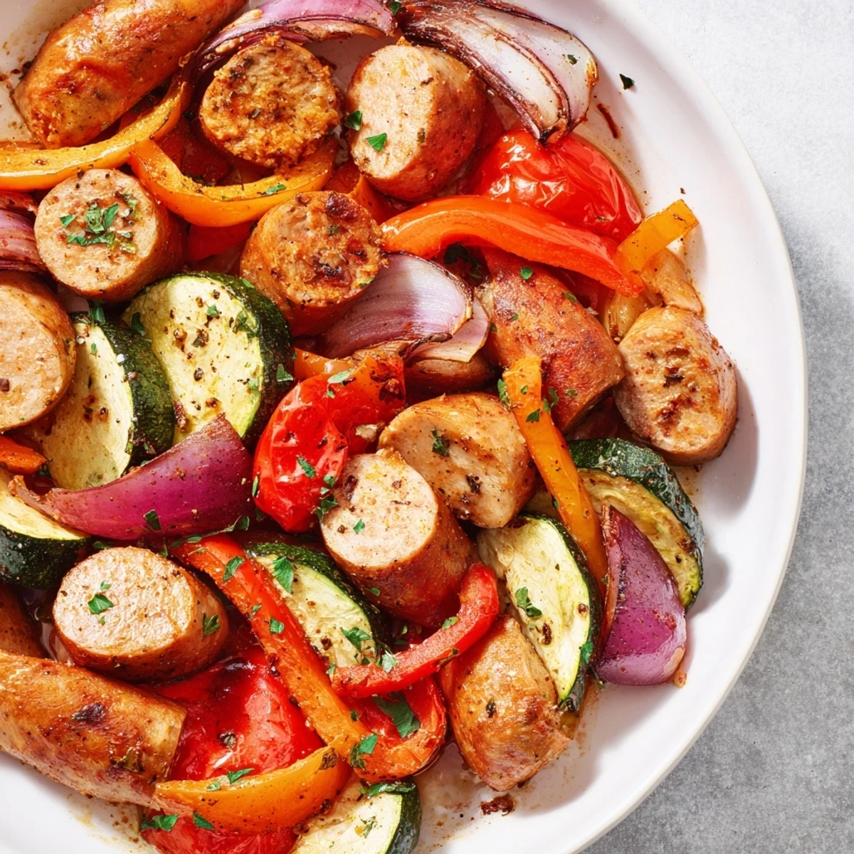 Sheet-Pan Roasted Veggies & Sausage
