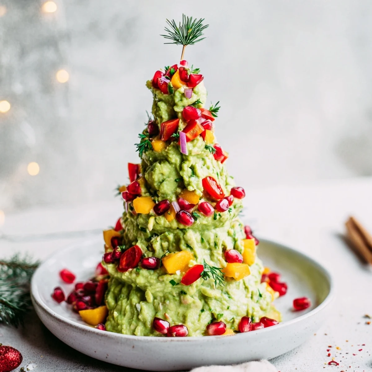 Whipped Avocado Christmas Tree