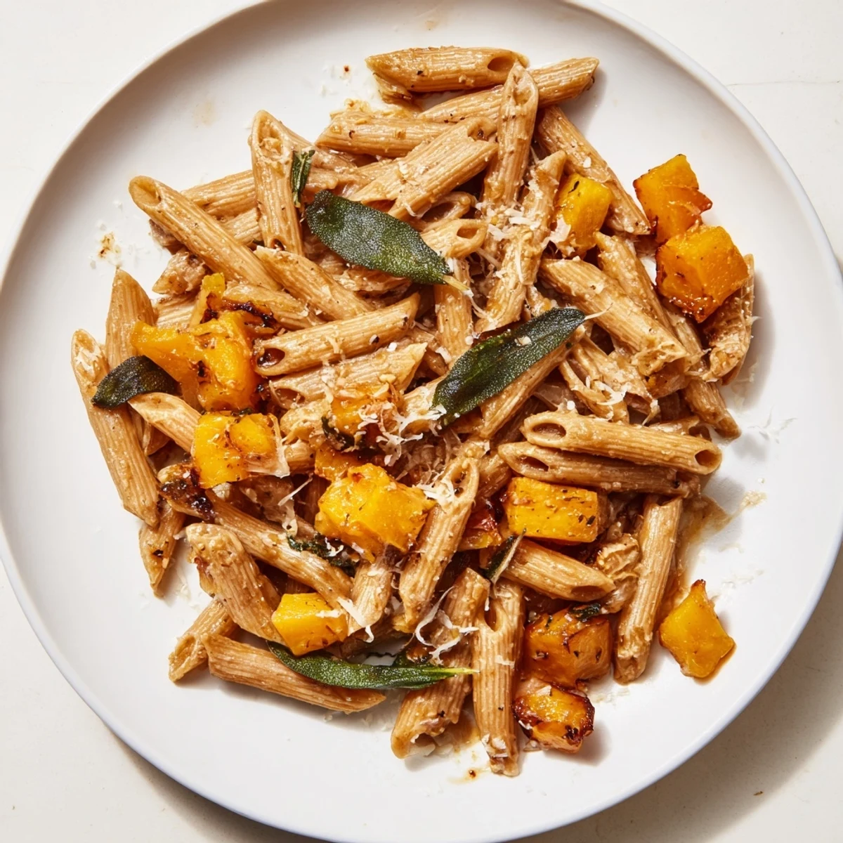 Golden brown Butternut Squash & Sage Brown Butter Pasta, ready to warm up any chilly evening.