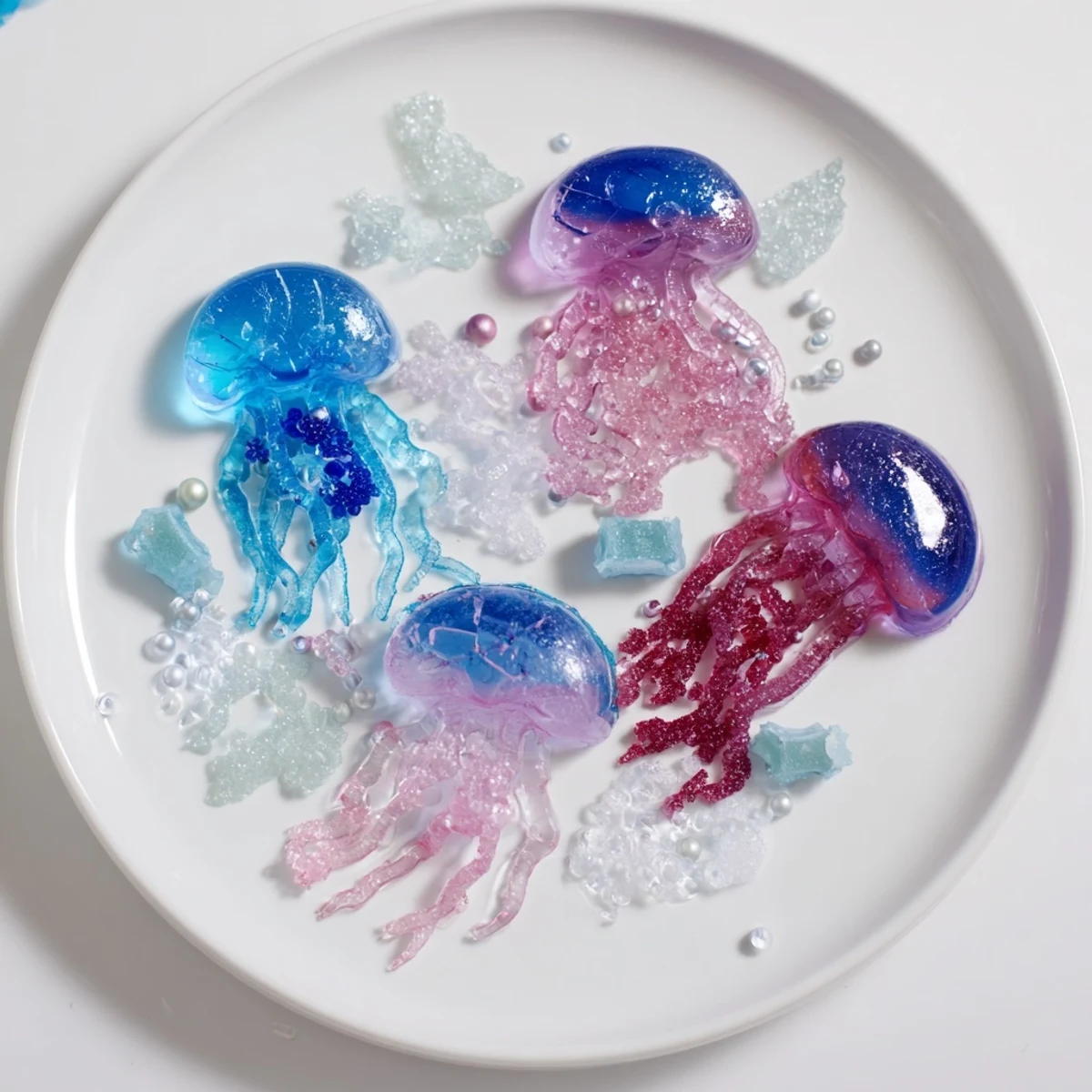 Vibrant Jellyfish Candy Platter with playful jellyfish gummies, ready to bring joy.