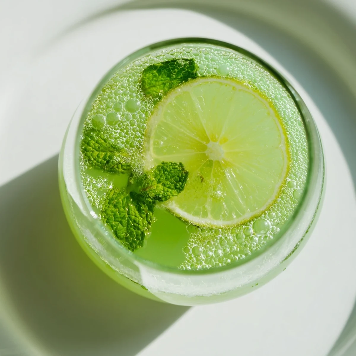 Vibrant green Mint Lime Agua Fresca shows off fresh mint and lime, ready for a cool sip.
