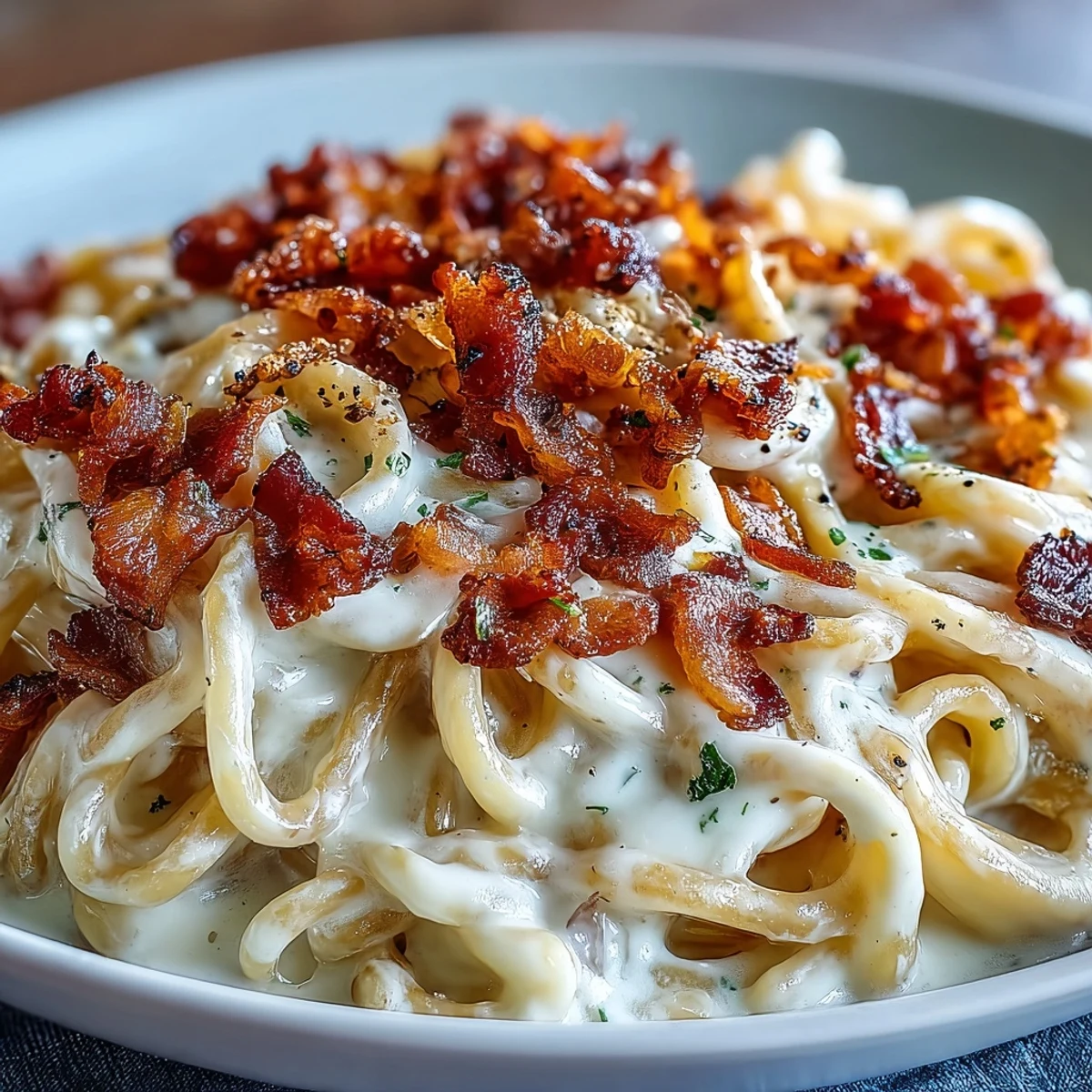 Steaming Celeriac Carbonara twirled on a fork, topped with extra Parmesan and black pepper.