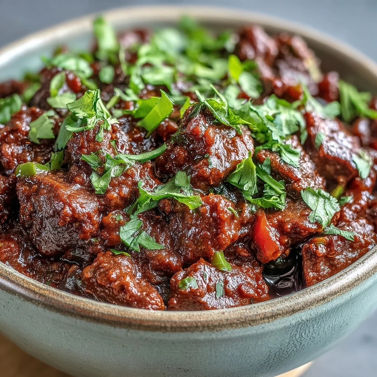 Plated Venison Keema Curry served over fluffy basmati rice, featuring ground venison, peas, and a rich, golden-brown sauce.