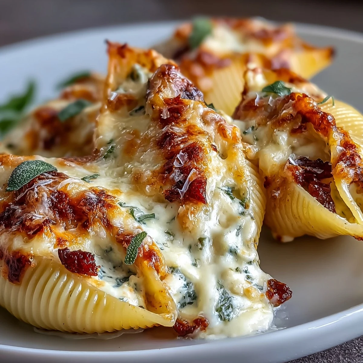 Serve these Italian-American Pumpkin & Gouda Stuffed Shells with a fresh green salad.