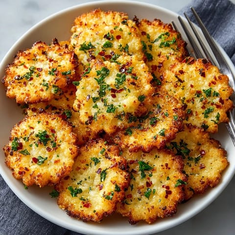 Crispy Garlic Ritz Snacks coated in savory cheese and herbs, served fresh from the oven.