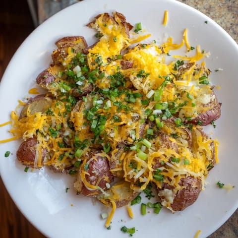 Smashed Green Onion Potato Bombs