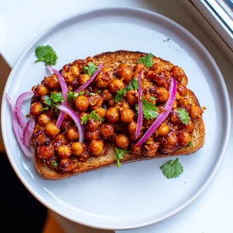 Smoky BBQ Chickpeas Toast