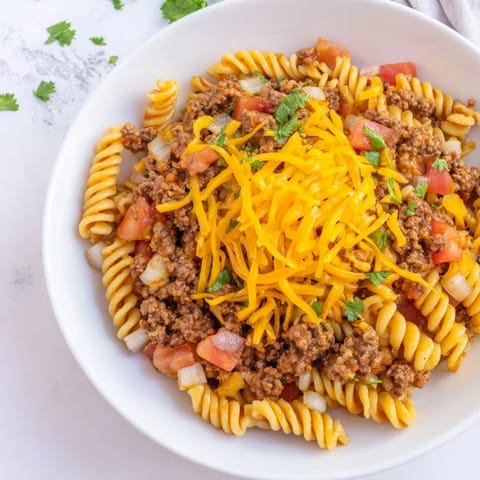 Beef Taco Pasta Skillet