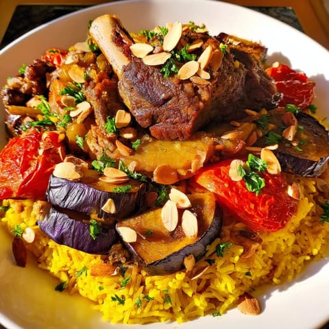 Palestinian Maqluba Layers