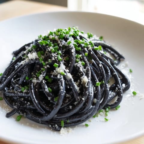 Squid Ink Pasta Cream Sauce