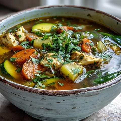 Turmeric Chicken Soup Golden