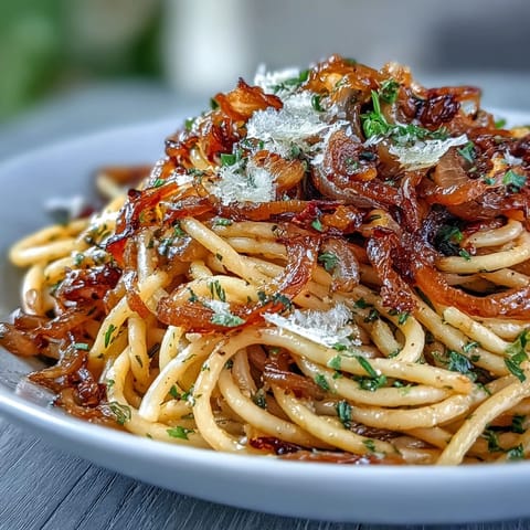 Savory, sweet, and spicy pasta dish served hot in a white bowl, garnished with chopped fresh basil for color.