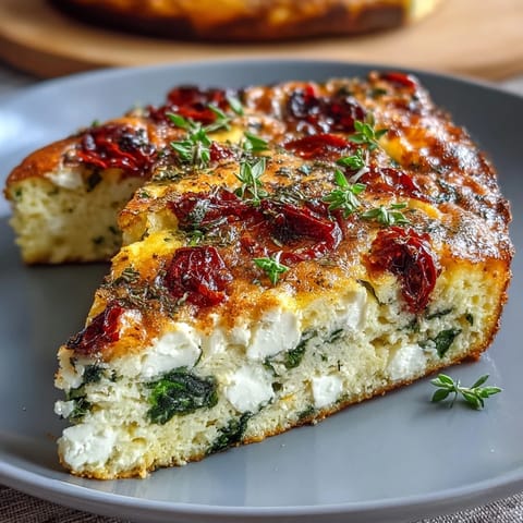 Spinach Feta Frittata Tomatoes
