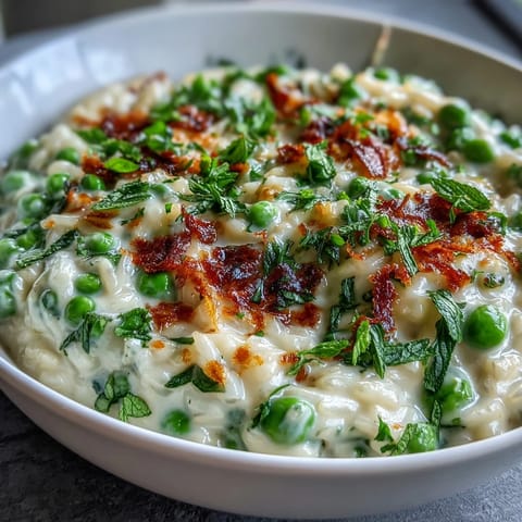 Spring Dinner Pea Mint Risotto