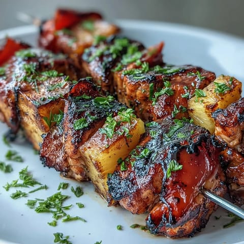 Grilled Pineapple Chicken Skewers