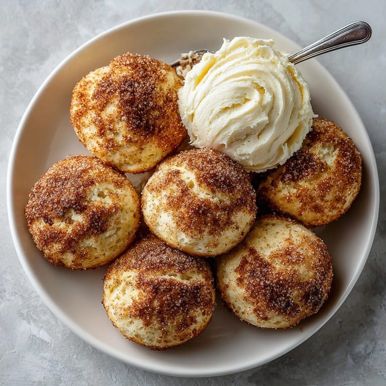 Fluffy, homemade Cinnamon Sugar Drop Biscuits, served alongside delicious honey butter for breakfast.