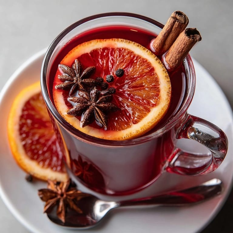Enjoy the comforting aroma of this Spiced Blood Orange Hot Toddy, perfect for soothing and sipping.