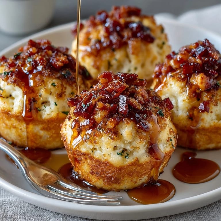 A batch of delicious, sweet and savory Maple Bacon Pancake Bites, perfect brunch treat.