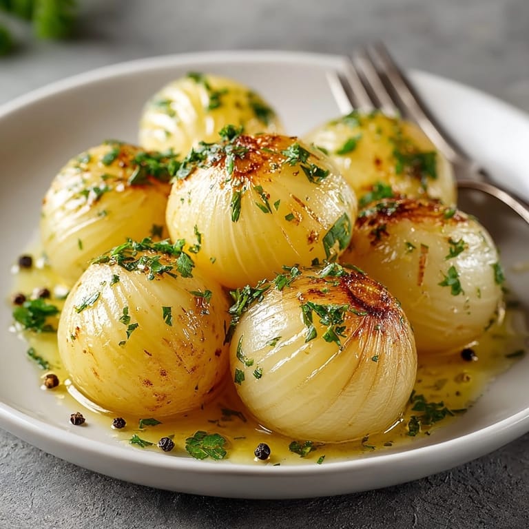 A steaming saucepan of comforting Onion Boil, simple vegan side dish recipe.