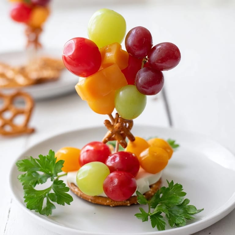 Vibrant Up, Up, & Away Hot Air Balloon Snacks, featuring cheesy, fruity bites, look perfect for a playful snack.