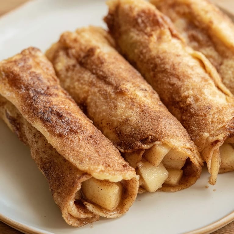 Served on a plate, these easy Apple Pie Roll-Ups are perfectly crisp and a quick dessert option.