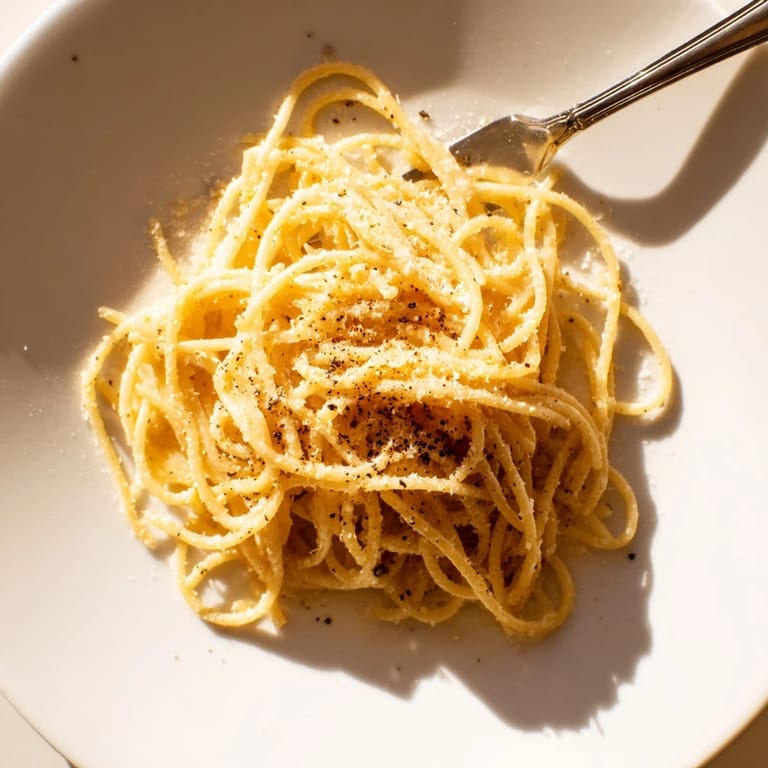 Steaming bowls of Spaghetti Cacio e Pepe highlight the simple elegance of Roman pasta, ready to be enjoyed immediately.