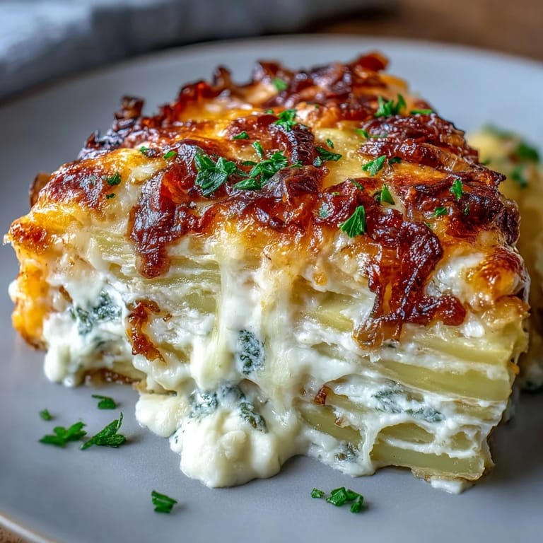 A hearty slice of Cheese and Potato Pie, served warm with a crisp side salad for dinner.