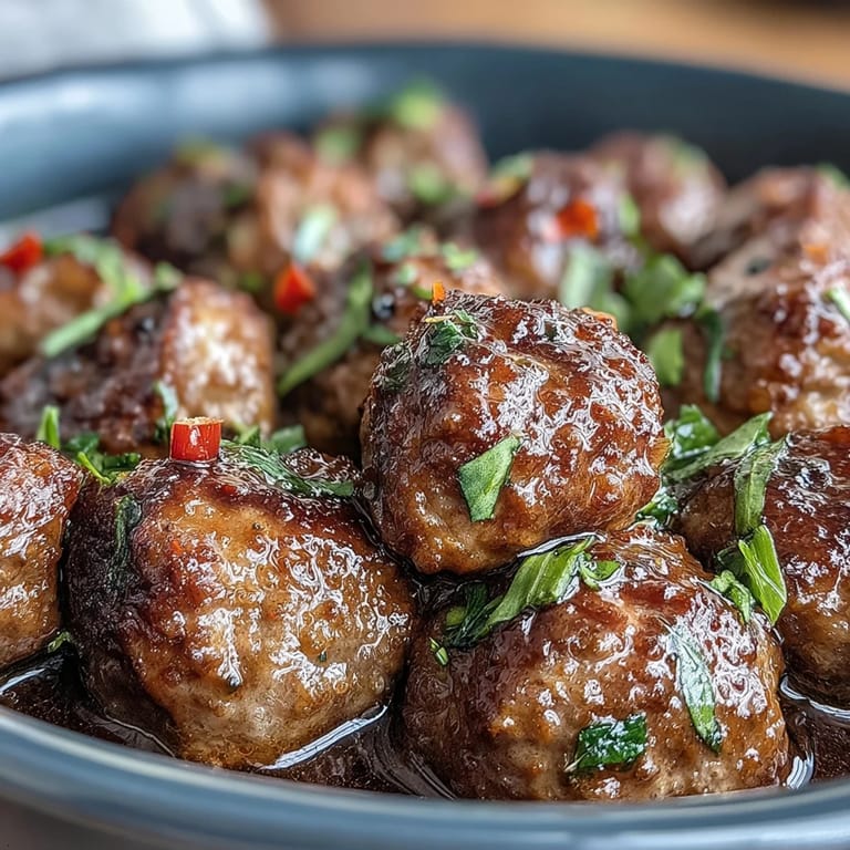 Savory slow cooker meatballs coated in zesty pepperoncini juice, creamy ranch seasoning, and melted butter, served hot and bubbling for easy entertaining.