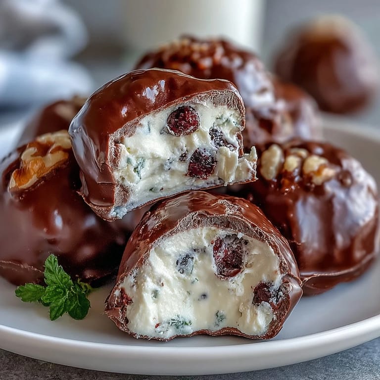 Nutty blueberry yogurt clusters dipped in dark chocolate and sprinkled with sea salt for a satisfying frozen dessert.