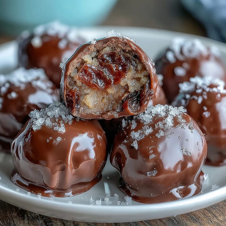 Rich, creamy dark chocolate ganache truffles infused with candied orange zest, beautifully coated for a luxurious homemade treat.