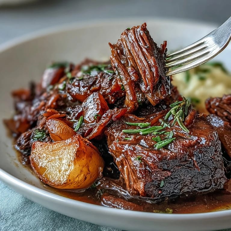 Hearty onion soup mix pot roast with juicy beef and vegetables, slow-cooked to perfection for a comforting family dinner.