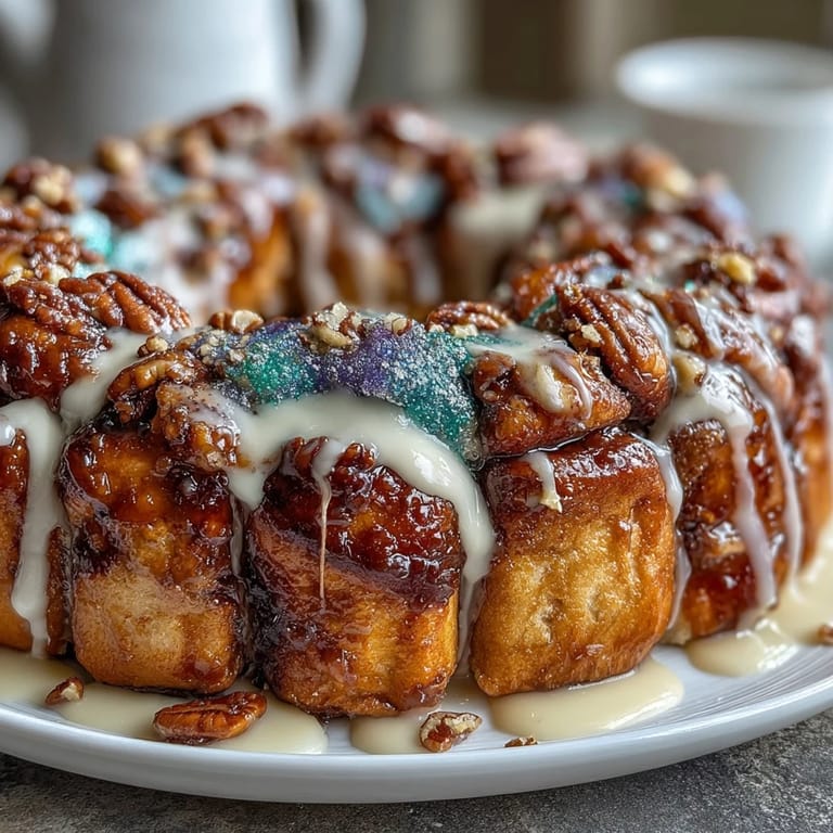 King Cake Pull-Apart Bread