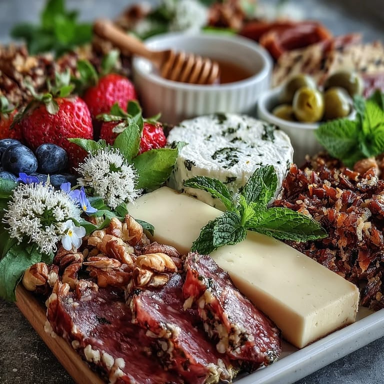 Spring Charcuterie with Fruits and Flowers