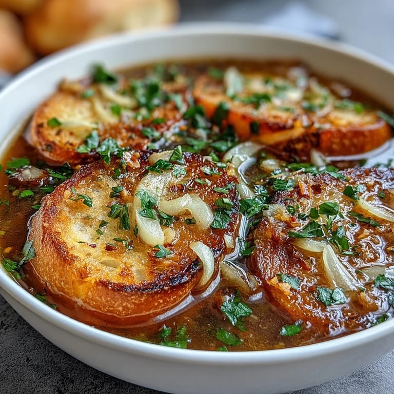 Hearty yet light Spanish garlic soup, a delicious flavorful comfort food.
