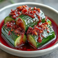 Vibrant Chamoy Pickle Cup, a viral snack sensation with tangy, sweet, and spicy layers.